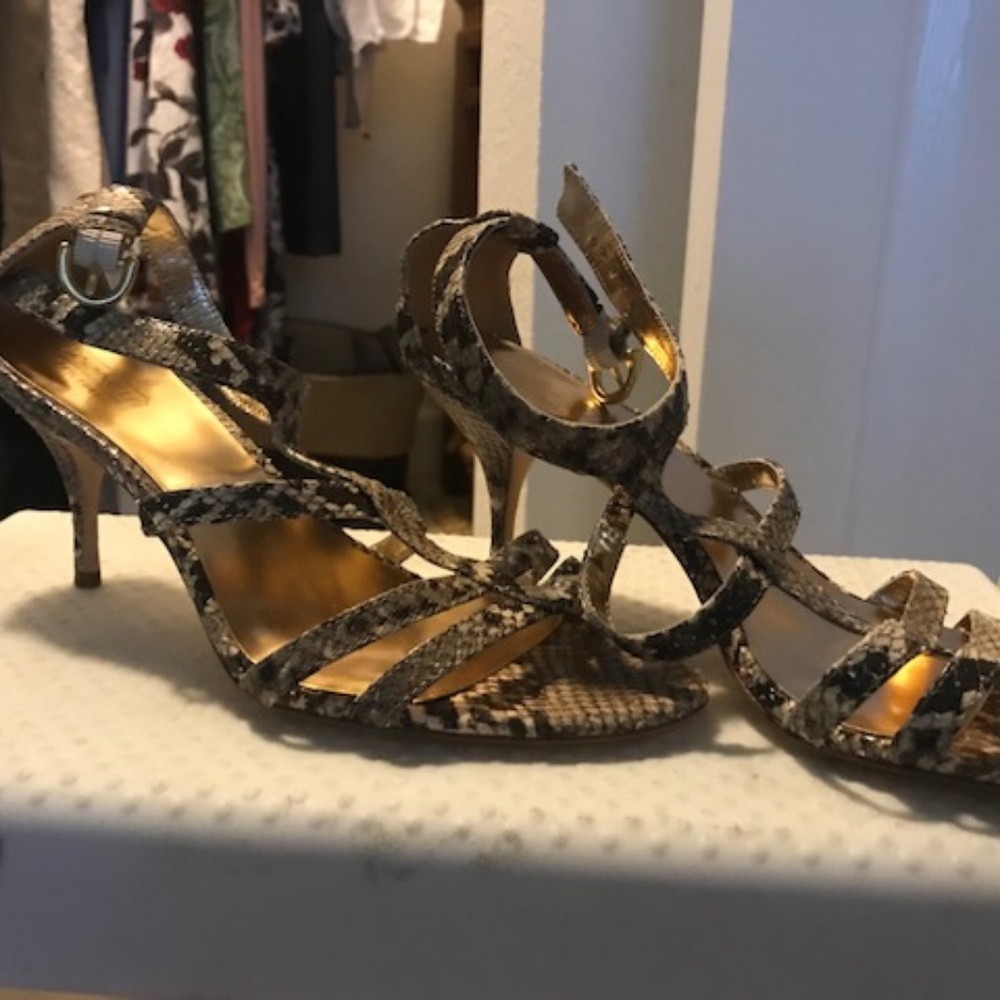 Coach snake sandals/heels